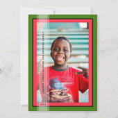 Green Framed Holiday Card Feestdagenkaart (Voorkant)
