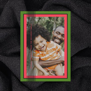 Green Framed Holiday Card Feestdagenkaart
