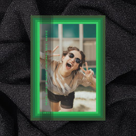 Green Framed Holiday Card Feestdagenkaart