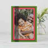 Green Framed Holiday Card Feestdagenkaart (Staand voorkant)