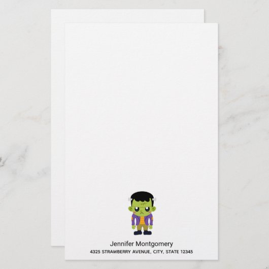 Green Frankenstein Monster Halloween (Voorkant / Achterkant)