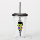 Green Frankenstein Monster Halloween Acryl Drinkbeker (Voorkant)