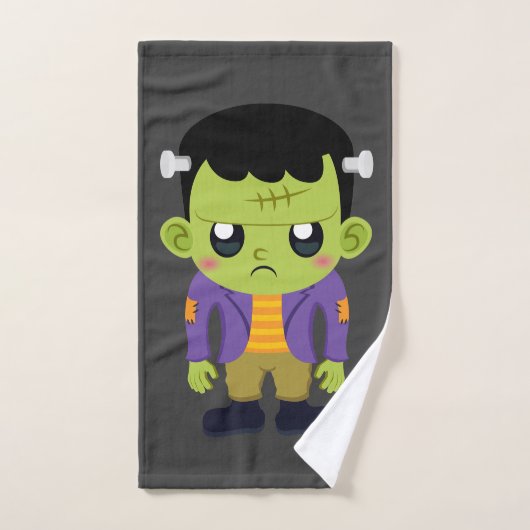 Green Frankenstein Monster Halloween Bad Handdoek (Handdoek)