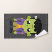 Green Frankenstein Monster Halloween Bad Handdoek (Handdoek)