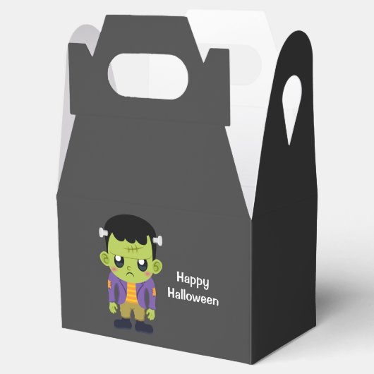 Green Frankenstein Monster Halloween Bedankdoosjes (Geopend)