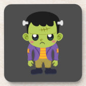 Green Frankenstein Monster Halloween Bier Onderzetter (Voorkant)