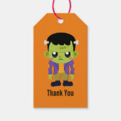 Green Frankenstein Monster Halloween Cadeaulabel (Voorkant)