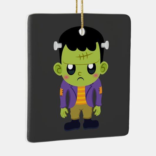 Green Frankenstein Monster Halloween Keramisch Ornament (Rechts)