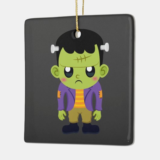 Green Frankenstein Monster Halloween Keramisch Ornament (Links)
