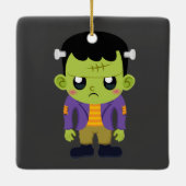 Green Frankenstein Monster Halloween Keramisch Ornament (Achterkant)