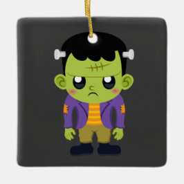 Green Frankenstein Monster Halloween Keramisch Ornament