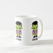 Green Frankenstein Monster Halloween Koffiemok (Voorkant rechts)