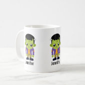 Green Frankenstein Monster Halloween Koffiemok (Voorkant links)