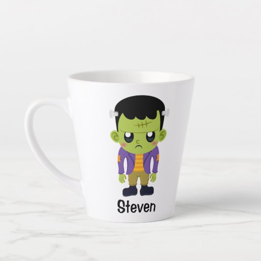 Green Frankenstein Monster Halloween Latte Mok (Links)