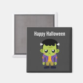 Green Frankenstein Monster Halloween Magneet (Voorkant / Achterkant)