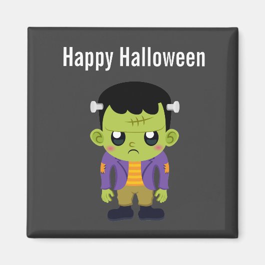 Green Frankenstein Monster Halloween Magneet (Voorkant)