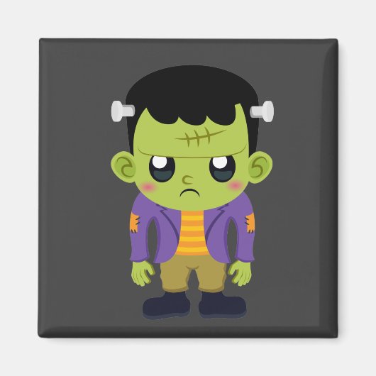 Green Frankenstein Monster Halloween Magneet (Voorkant)