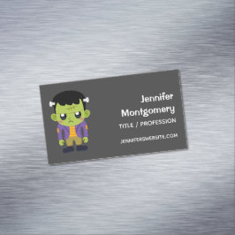 Green Frankenstein Monster Halloween Magnetisch Visitekaartje