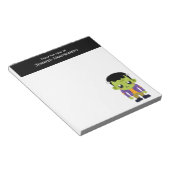 Green Frankenstein Monster Halloween Notitieblok (Schuin)