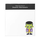 Green Frankenstein Monster Halloween Notitieblok (Voorkant)