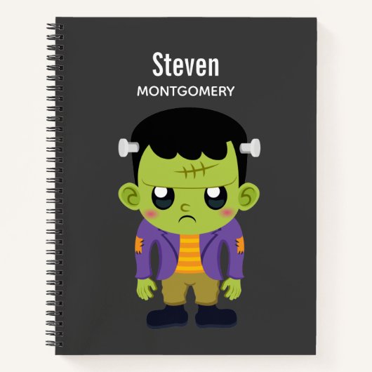 Green Frankenstein Monster Halloween Notitieboek (Voorkant)