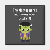 Green Frankenstein Monster Halloween Party Magneet (Voorkant)