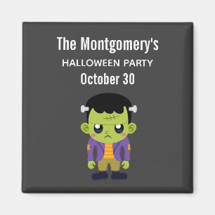 Green Frankenstein Monster Halloween Party Magneet