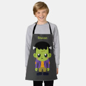 Green Frankenstein Monster Halloween Schort (Gedragen)