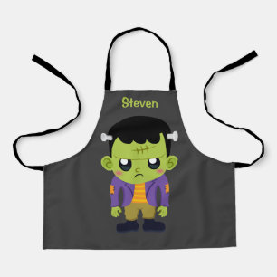 Green Frankenstein Monster Halloween Schort