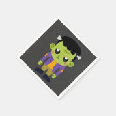 Green Frankenstein Monster Halloween Servet (Hoek)