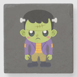 Green Frankenstein Monster Halloween Stenen Onderzetter