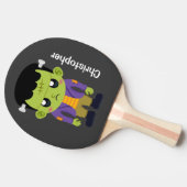 Green Frankenstein Monster Halloween Tafeltennisbatje (Zijkant)