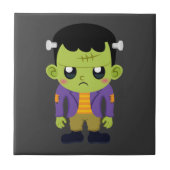 Green Frankenstein Monster Halloween Tegeltje (Voorkant)