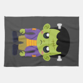 Green Frankenstein Monster Halloween Theedoek (Horizontaal)