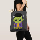 Green Frankenstein Monster Halloween Tote Bag (Dichtbij)
