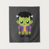 Green Frankenstein Monster Halloween Wandkleed (Voorkant)