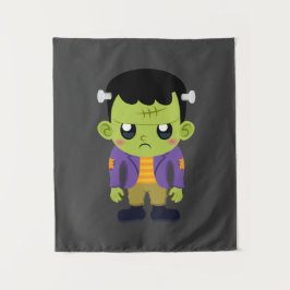 Green Frankenstein Monster Halloween Wandkleed