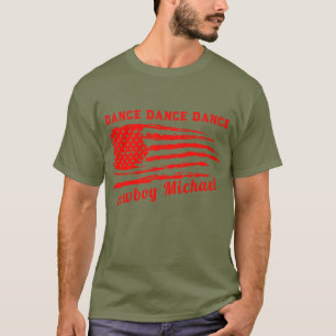 Green Freedom Country Distressed Red Flag T-shirt