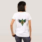 Green Freedom Wings Diamond Design T-shirt (Achterkant volledig)
