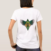 Green Freedom Wings Diamond Design T-shirt (Achterkant)