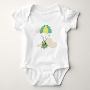 Green French Bulldog Umbrella Fun Onsie Romper