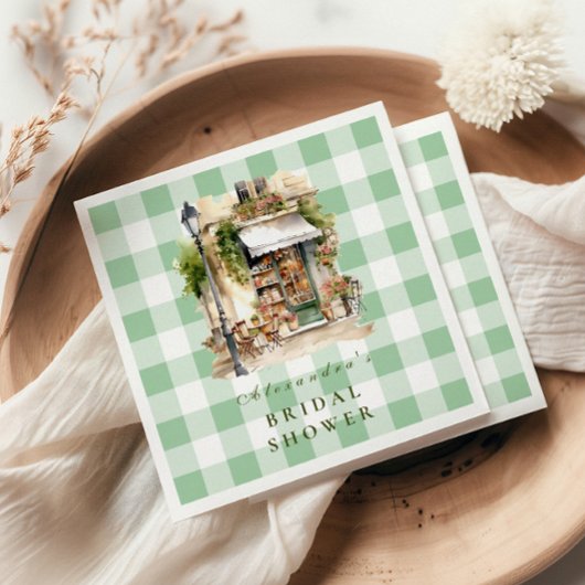 Green French Cafe Vrijgezellenfeest Servet