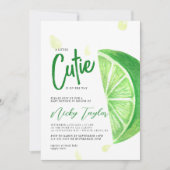 Green Fresh Lemon Citrus Baby shower Kaart (Voorkant)