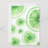 Green Fresh Lemon Citrus Baby shower Kaart (Achterkant)