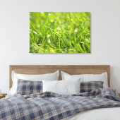 Green Fresh Morning Grass Canvas Afdruk (Insitu (Slaapkamer))