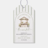 Green Fresh Off The Market Bridal Shower Cadeaulabel (Voorkant)