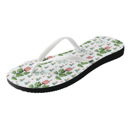 Green fresh Plant Lovers Teenslippers (Schuin)