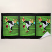 Green Frog Beach Towel Strandlaken (Voorkant)