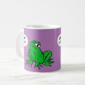 Green Frog Cartoon Speech Balloon DIY Coffee Mok (Voorkant links)