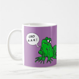 Green Frog Cartoon Speech Balloon DIY Coffee Mok